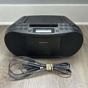 Sony CFD-S70 Boombox FM AM Radio CD Cassette Player Tested Works w/ Power Cord